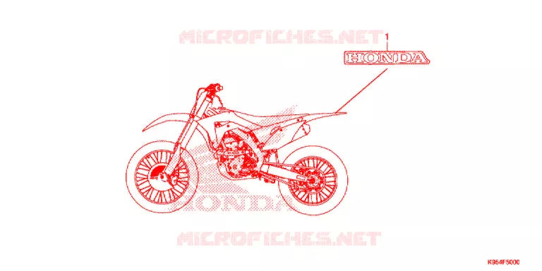 AUTOCOLLANTS Honda MOTO 250 CRF 2018  CRF250RJ