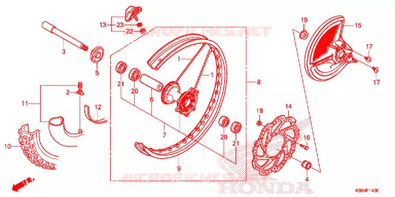 ROUE AVANT Honda MOTO 250 CRF 2018  CRF250RJ