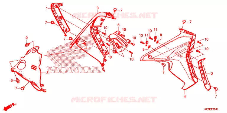 OUIES DE RADIATEUR (CRF250RL/RLA) Honda MOTO 250 CRF 2018  CRF250RLJ