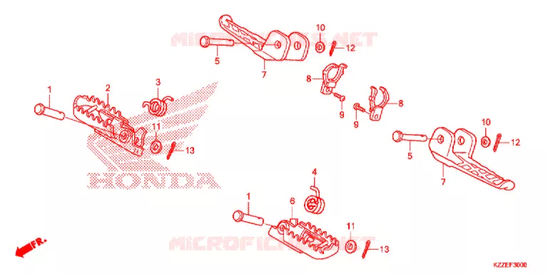 REPOSE PIED Honda MOTO 250 CRF 2018  CRF250RLJ