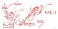 ETIQUETTE DE PRECAUTIONS (CBF125MA/B/D) pour Honda CBF 125 de 2010