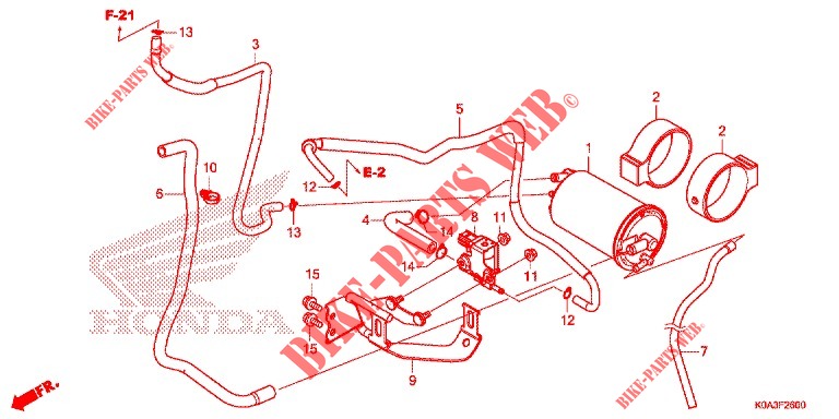 SYSTÈME DE RECYCLAGE DES GAZ pour Honda CB 300 R ABS de 2019