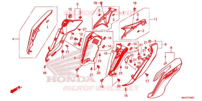 OUIES DE RADIATEUR (2) Honda MOTO 650 CB 2018  CB650FJ
