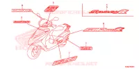 AUTOCOLLANTS pour Honda SCR 110 de 2018