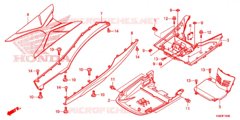 MARCHE PIEDS Honda SCOOTER 110 SPACY 2018  SCR1105WHJ