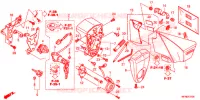 COUVERCLE LATERAL   OUTILS   CONTACTEUR A CLES pour Honda VT 1300 C FURY ABS de 2017
