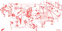 COUVERCLE LATERAL   OUTILS   CONTACTEUR A CLES pour Honda VT 1300 C FURY ABS de 2017