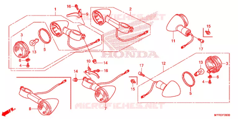 CLIGNOTANT Honda MOTO 1300 VT 2017  VT1300CXAH