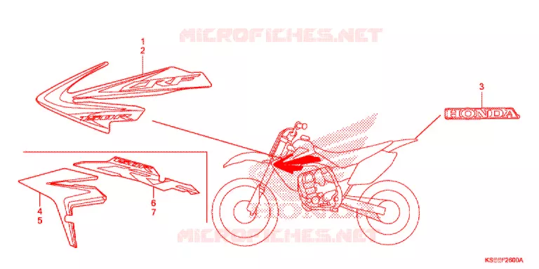 AUTOCOLLANTS Honda MOTO 150 CRF 2018  CRF150RBJ