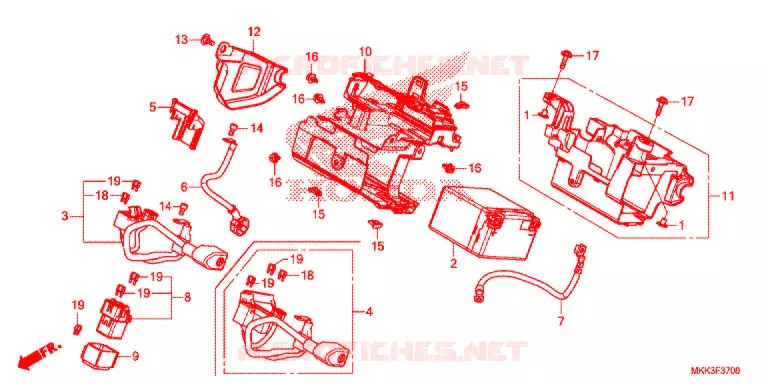 BATTERIE Honda MOTO 1000 AFRICA-TWIN 2018  CRF1000ALJ