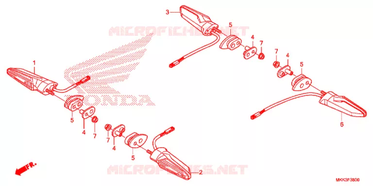 CLIGNOTANT Honda MOTO 1000 AFRICA-TWIN 2018  CRF1000ALJ
