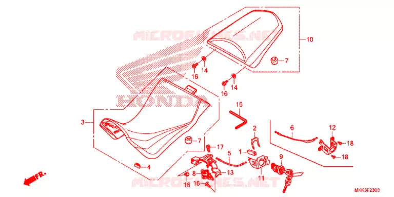 SELLE Honda MOTO 1000 AFRICA-TWIN 2018  CRF1000ALJ