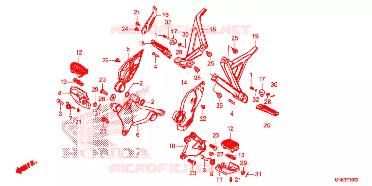 REPOSE PIED Honda MOTO 1000 AFRICA-TWIN 2018  CRF1000AL2J