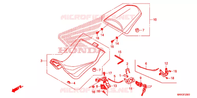 SELLE Honda MOTO 1000 AFRICA-TWIN 2018  CRF1000AL2J