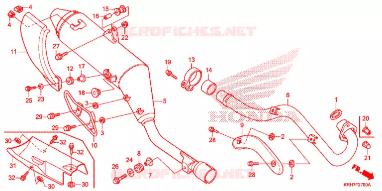 SILENCIEUX D'ECHAPPEMENT Honda MOTO 150 XR 2017  XR150LEKH