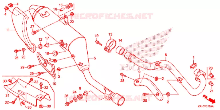 SILENCIEUX D'ECHAPPEMENT Honda MOTO 150 XR 2017  XR150LEKH