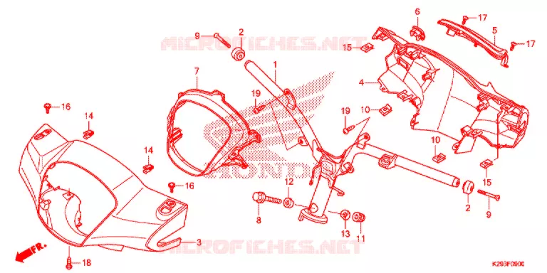 GUIDON - CARENAGE Honda SCOOTER 125 SH 2018  ANC125H