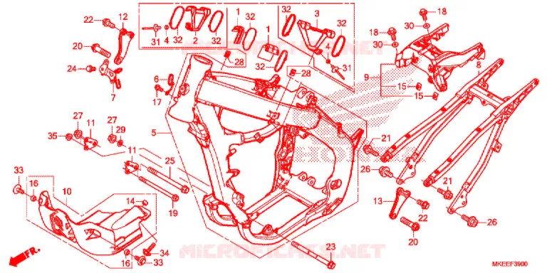 CADRE Honda MOTO 450 CRF 2019  CRF450RXK