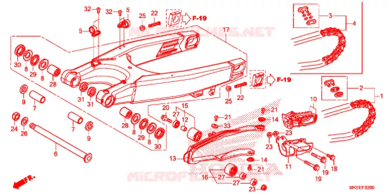 BRAS OSCILLANT Honda MOTO 450 CRF 2019  CRF450RK