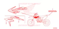 AUTOCOLLANTS pour Honda CRF 150 R BIG WHEELS de 2018