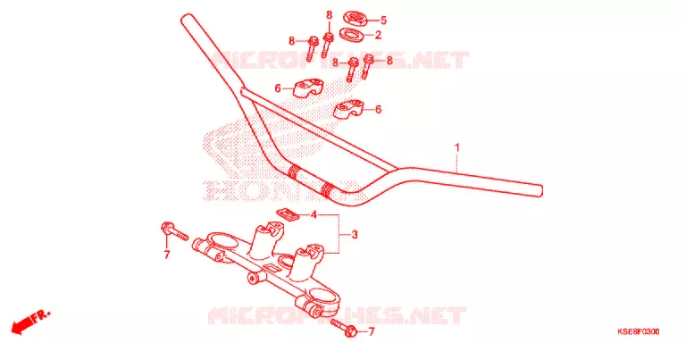 GUIDON - TE DE FOURCHE Honda MOTO 150 CRF 2018  CRF150RBJ