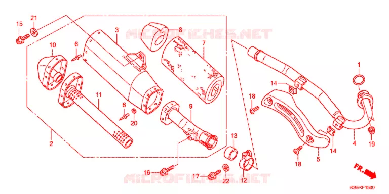 SILENCIEUX D'ECHAPPEMENT Honda MOTO 150 CRF 2021  CRF150RBJ