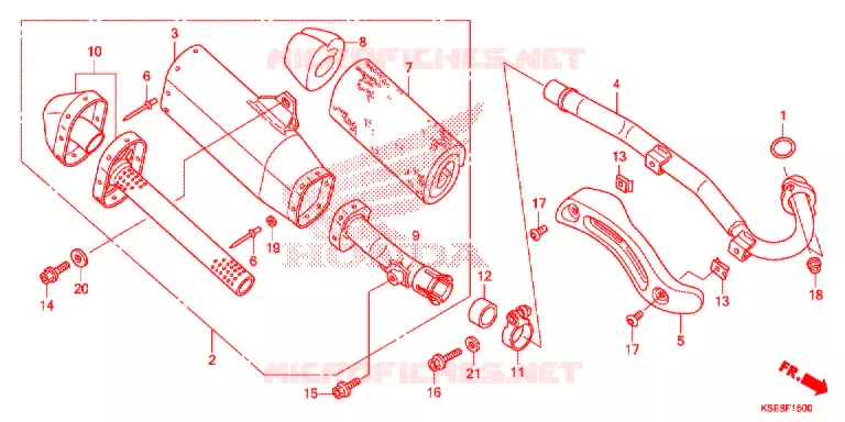SILENCIEUX D'ECHAPPEMENT Honda MOTO 150 CRF 2018  CRF150RJ