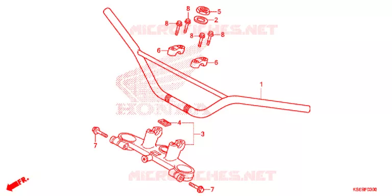 GUIDON - TE DE FOURCHE Honda MOTO 150 CRF 2018  CRF150RJ