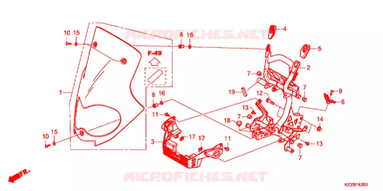 PARE-BRISE Honda MOTO 250 CRF 2018  CRF250RLJ