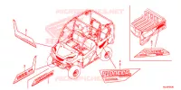 AUTOCOLLANTS pour Honda PIONEER 1000 M5 DELUXE de 2018