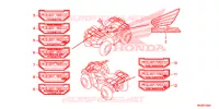 AUTOCOLLANTS pour Honda FOURTRAX 420 RANCHER 2X4 Electric Shift de 2018
