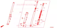 FOURCHE pour Honda VTR 250 PGMFI de 2009
