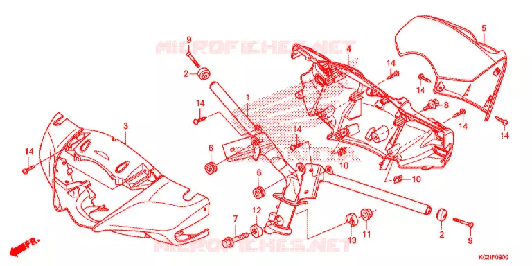 GUIDON - CARENAGE Honda SCOOTER 150 SH 2016  SH150DSG