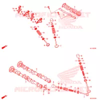 ARBRE A CAMES   SOUPAPE pour Honda AFRICA TWIN 1000 DCT RED de 2017