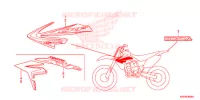 AUTOCOLLANTS pour Honda CRF 150 R BIG WHEELS de 2019