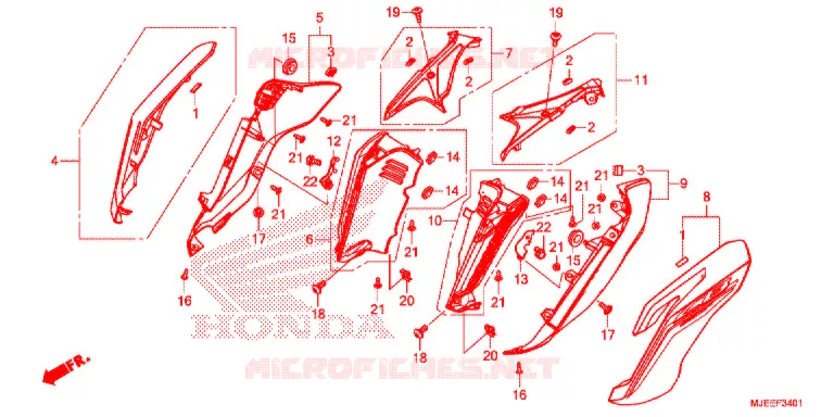 OUIES DE RADIATEUR (2) Honda MOTO 650 CB 2017  CB650FAH
