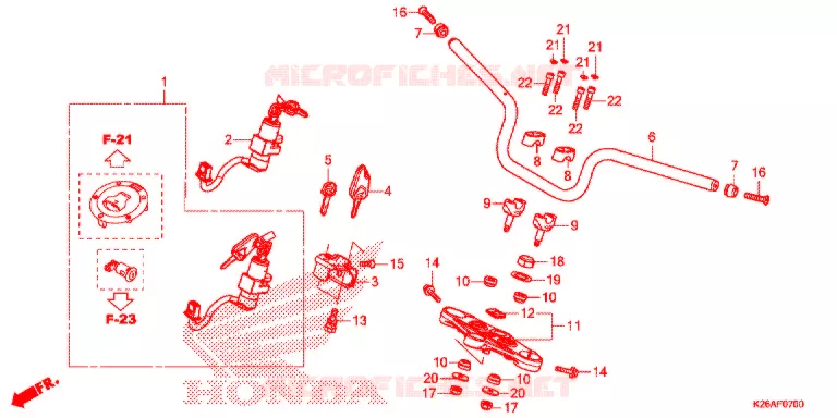 GUIDON Honda MOTO 125 GROM 2019  MSX125K