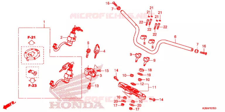 GUIDON Honda MOTO 125 GROM 2019  MSX125K