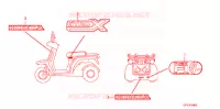 AUTOCOLLANTS pour Honda 50 GYRO X STANDARD de 2018