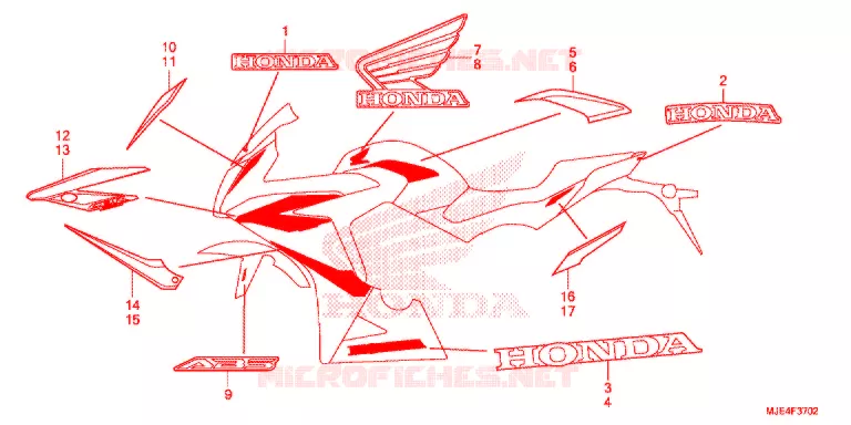 t (2A,2AC,2CM) Honda MOTO 650 CBR 2018  CBR650FJ
