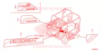 AUTOCOLLANTS pour Honda PIONEER 700 M4 DELUXE de 2019