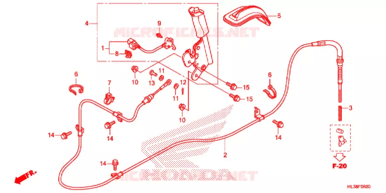 FREIN DE STATIONNEMENT Honda ATV 700 PIONEER 2019  SXS700M2DK