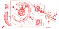ROUE ARRIERE pour Honda SUPER CUB 50 CUSTOM de 2005