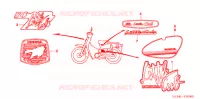 AUTOCOLLANTS pour Honda LITTLE CUB 50 de 2006