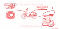 AUTOCOLLANTS pour Honda LITTLE CUB 50 de 2007