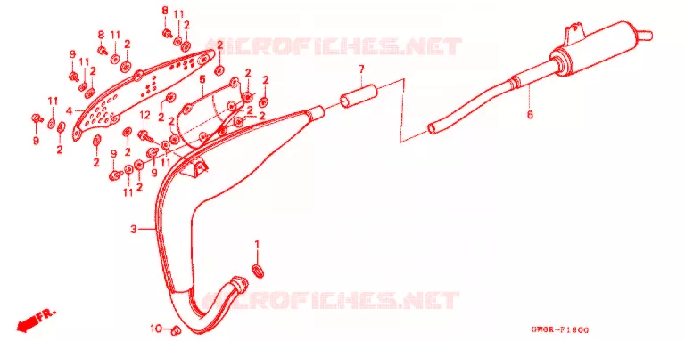 SILENCIEUX D'ECHAPPEMENT Honda MOTO 80 CRM 1998  CRM80V