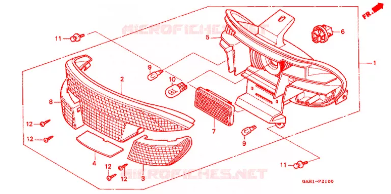 FEUX ARRIERE Honda SCOOTER 50 DIO 1992  SK50MP_II
