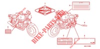 ETIQUETTE DE PRECAUTIONS pour Honda CB 1100 ABS UP HANDELBAR de 2010