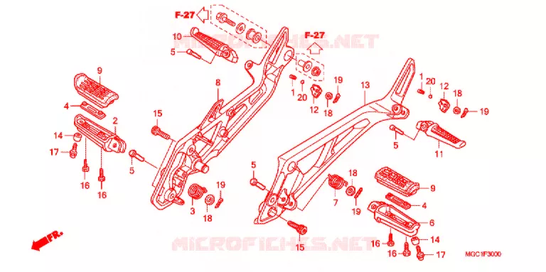 REPOSE PIED Honda MOTO 1100 CB 2011  CB1100AB