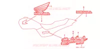 AUTOCOLLANTS pour Honda 250 NIGHTHAWK de 1992